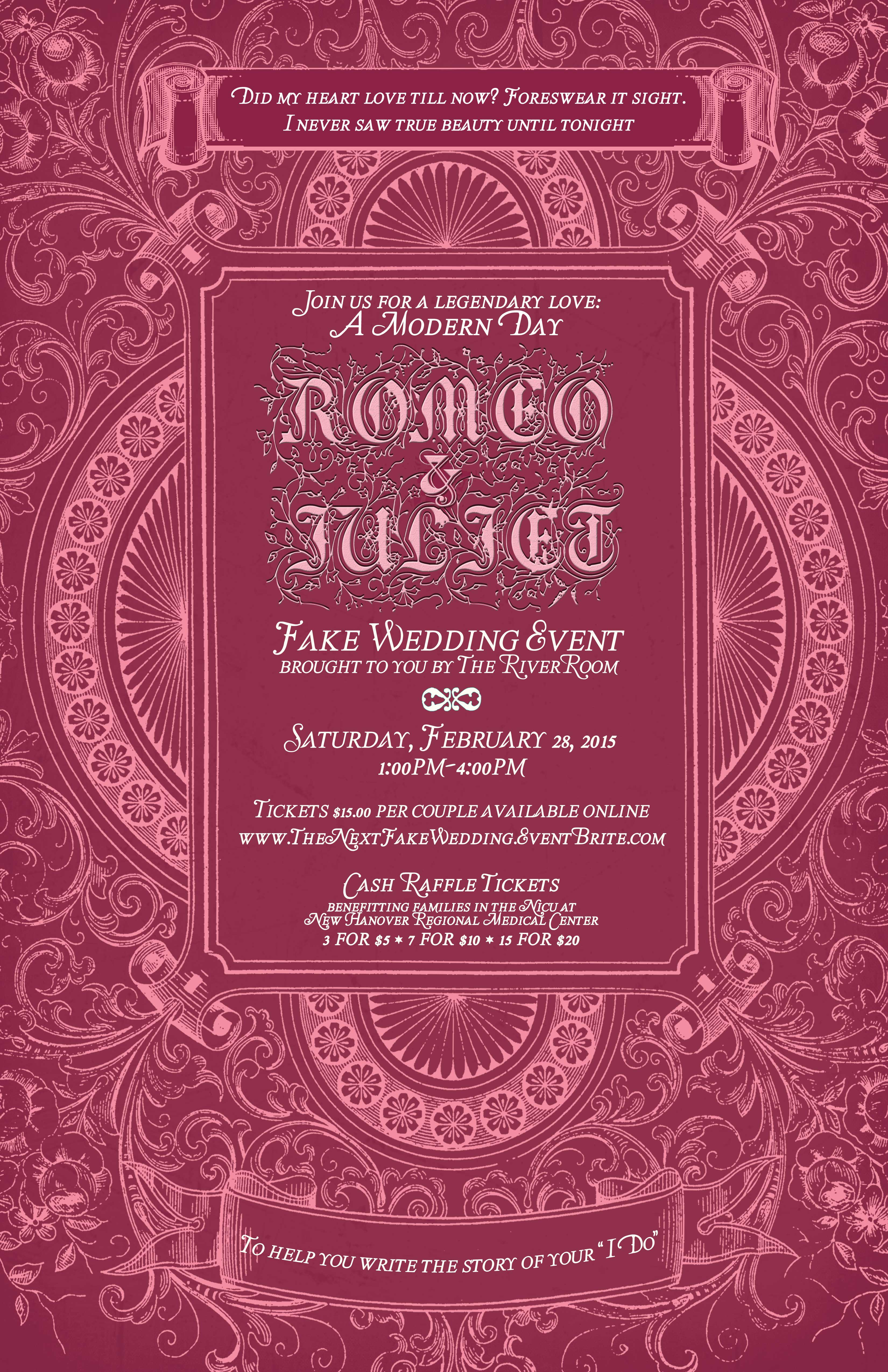 romeoandjulietnextfakewedding flyer