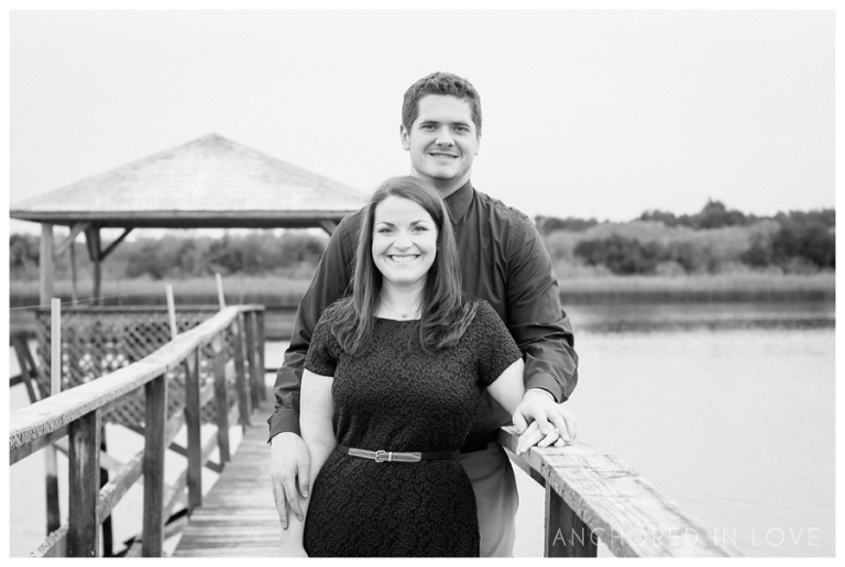 BW Sunset Beach Engagement Anchored in Love Wilmington NC_1008