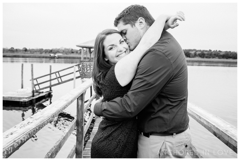 BW Sunset Beach Engagement Anchored in Love Wilmington NC_1011