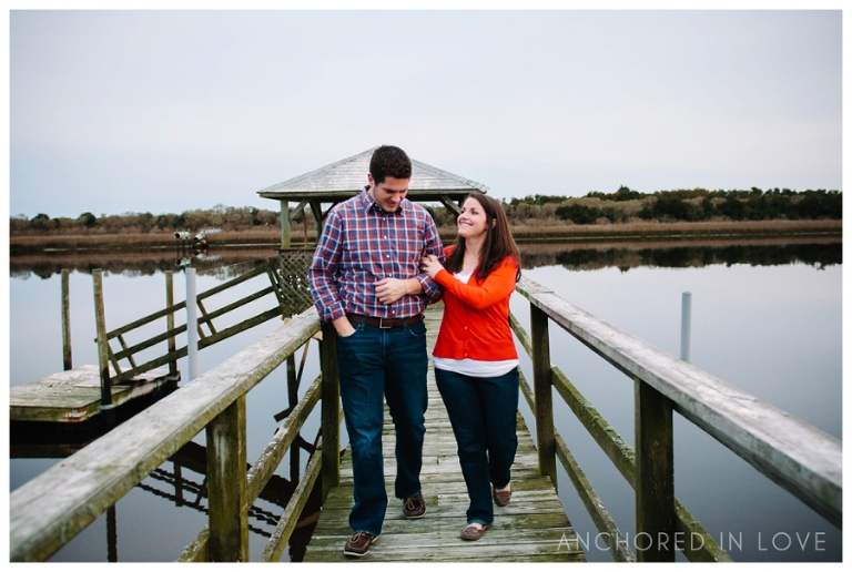 BW Sunset Beach Engagement Anchored in Love Wilmington NC_1021