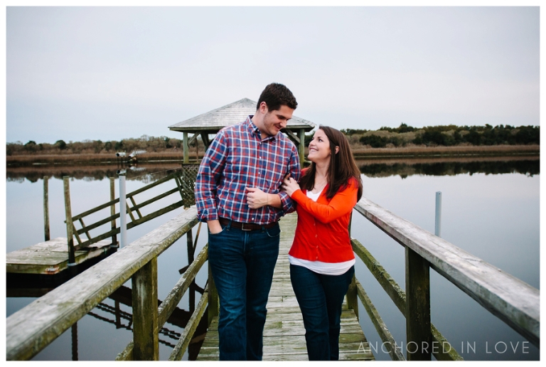 BW Sunset Beach Engagement Anchored in Love Wilmington NC_1022