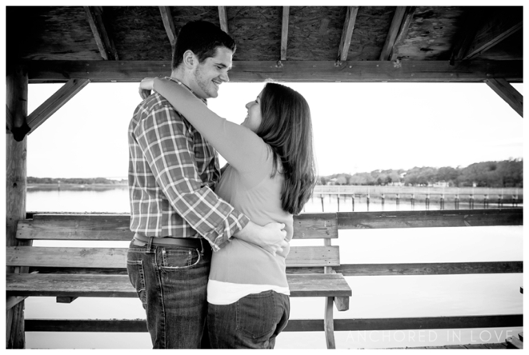 BW Sunset Beach Engagement Anchored in Love Wilmington NC_1024
